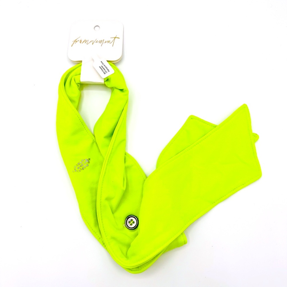 Free People Movement Neon Green/Yellow Button Headband